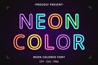Bright Neon Fonts to Energize Your Designs