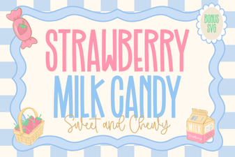 Creative Font Projects Using Strawberry Milk Candy